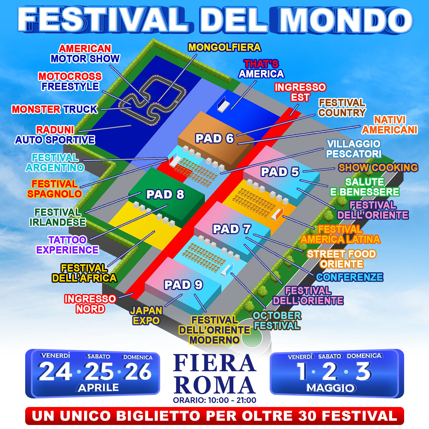 Mappa del Festival del Mondo